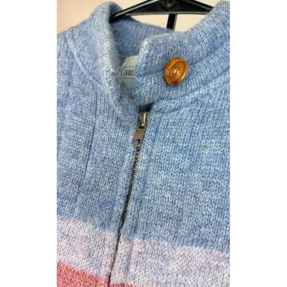 Vtg Susan Bristol Hand Knit 100% Shetland Wool Sweater Vest 1986 Women Large - Picture 4 of 11